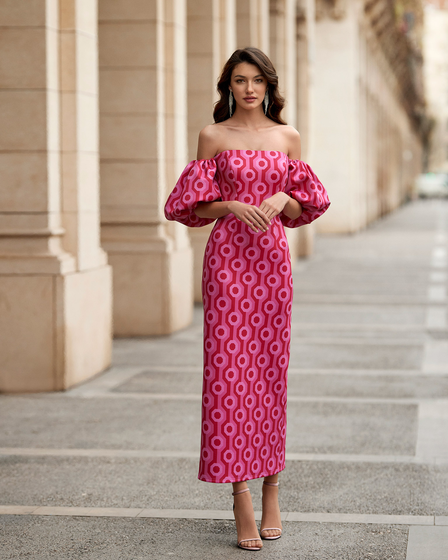 Vestido marfil Barcelona manga globo | D´NSUEÑO NOVIAS